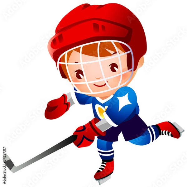 Obraz Boy ice hockey player