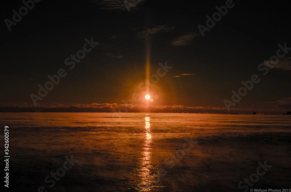 Obraz sunset over the lake