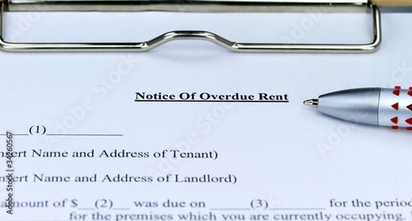 Obraz Overdue Rent Form