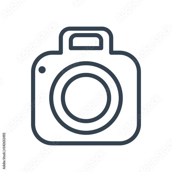 Fototapeta camera device line style icon vector design