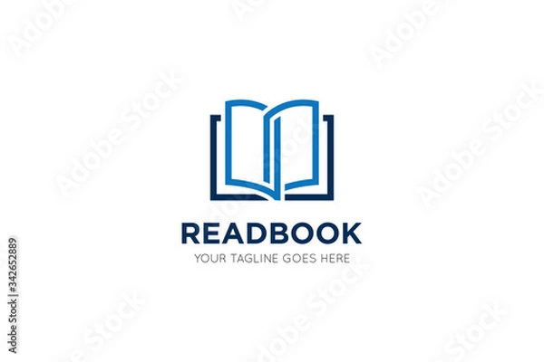 Obraz book logo and icon vector illustration design template