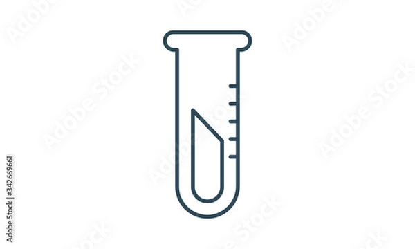 Fototapeta Lab tube icon for scientific testing and experiments