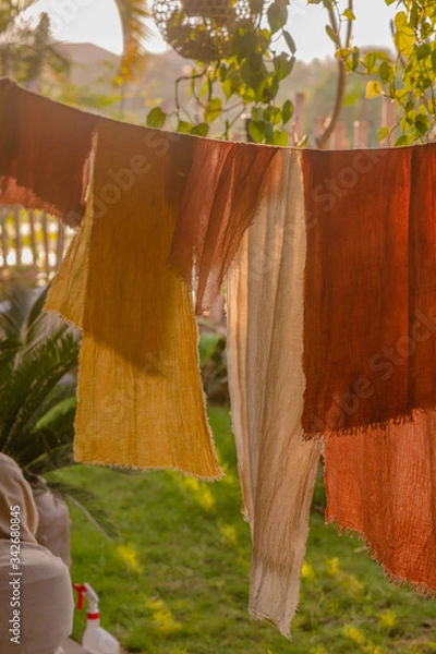 Obraz  home textiles, natural dyeing process