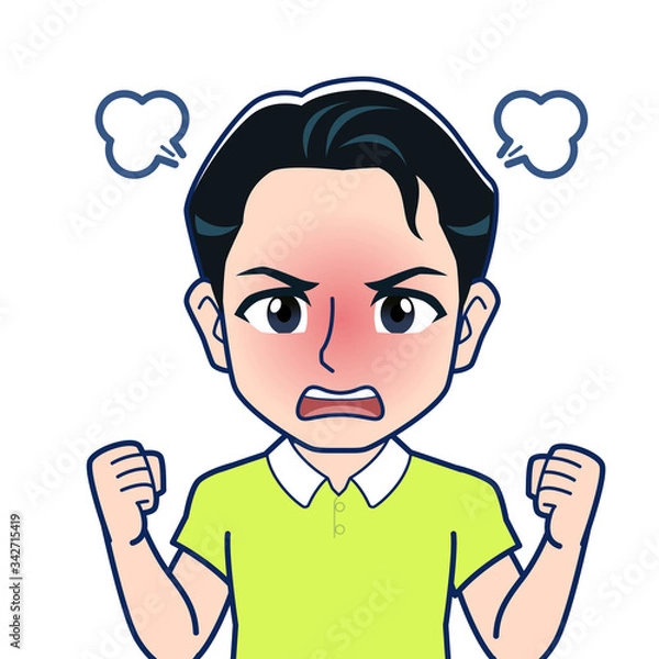 Fototapeta 黄緑のシャツを着た若者