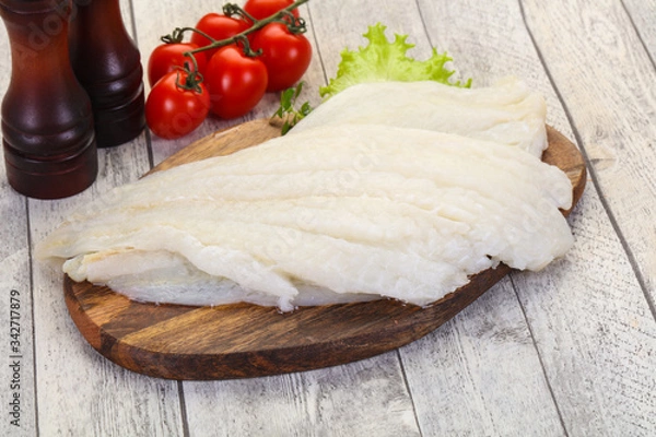 Obraz Raw halibut fillet