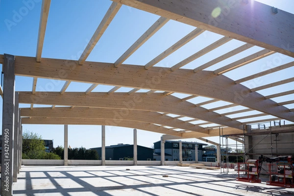 Obraz Dachbinder im Rohbau