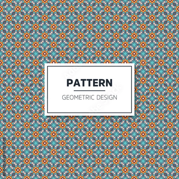 Fototapeta Seamless geometric black and white pattern