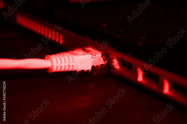 Fototapeta fiber optic cable - Smart Working