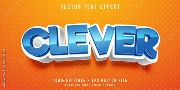 Obraz Editable text effect - clever boy style
