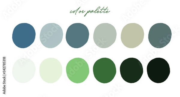 Obraz Set of color palette. Pastel color