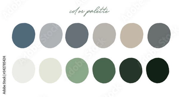 Obraz Set of color palette. Pastel color