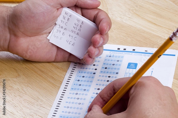 Obraz Oszukiwanie testu