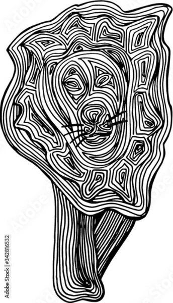 Obraz liongh vector line for background