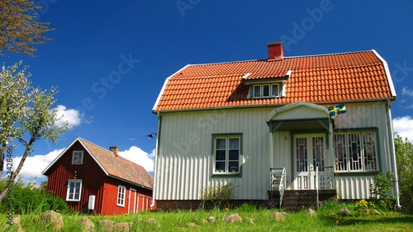 Obraz zwei schwedische häuser