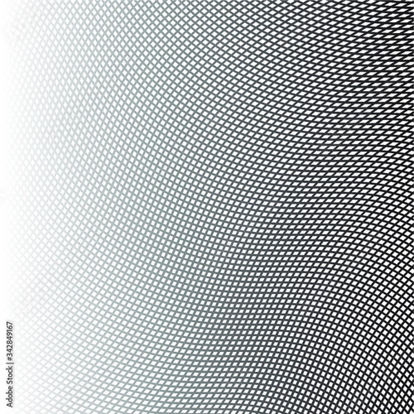 Obraz Abstract background for banners, cards, posters. Thin intersecting lines in the form of waves. Gradient, monochrome.