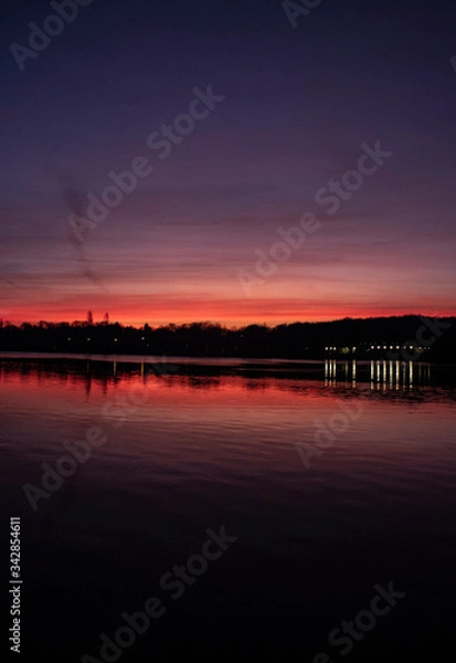 Obraz Crépuscule au bord de l'eau