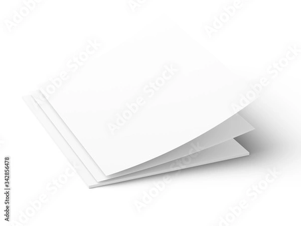 Fototapeta Empty paper sheets in A4 format. Ream of white paper.