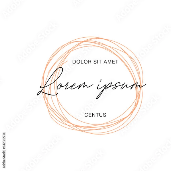 Obraz Lorem ipsum logo design, hand-drawn lettering logo. Vector design.