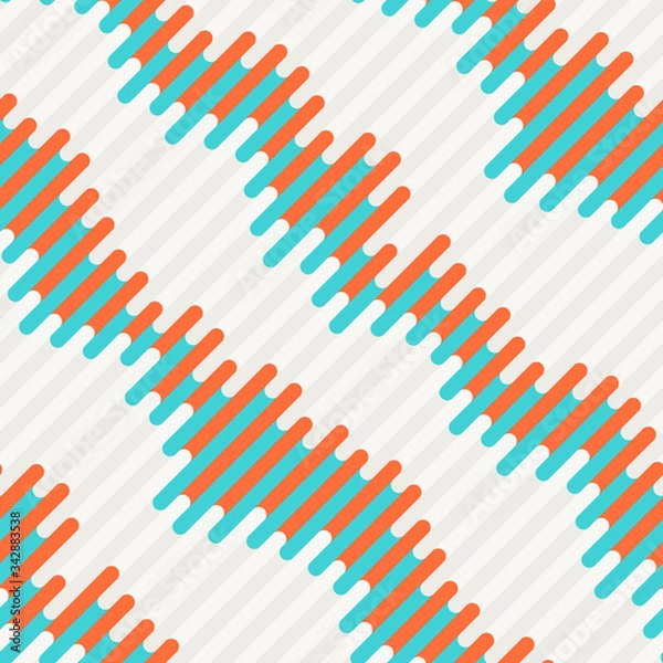 Fototapeta Abstract geometric seamless pattern from lines. Vector illustration.