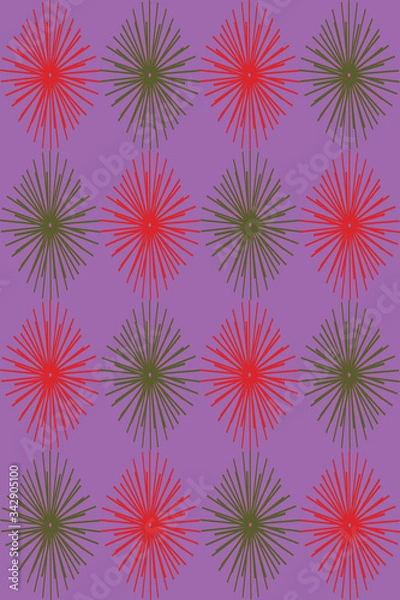 Fototapeta Flower vector background. Plant texture.Decorative print.