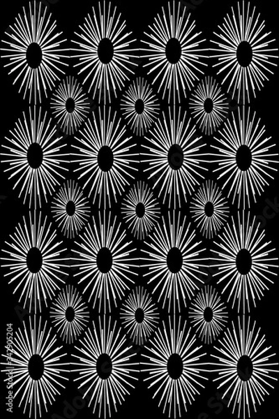 Obraz Flower vector background. Plant texture.Decorative print.