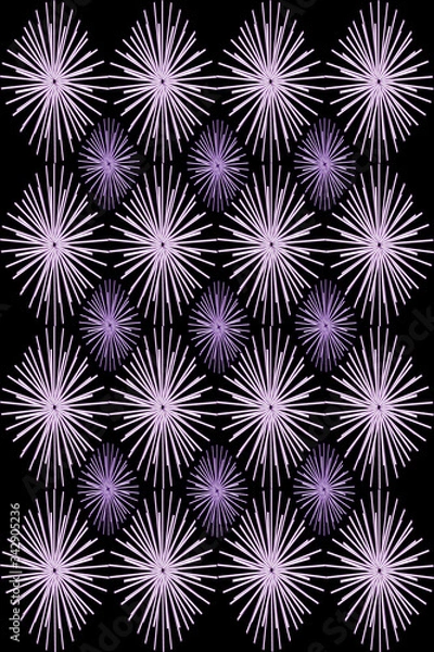 Obraz Flower vector background. Plant texture.Decorative print.