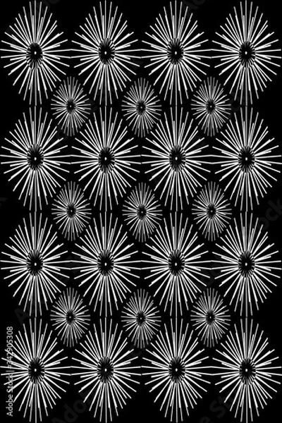 Obraz Flower vector background. Plant texture.Decorative print.