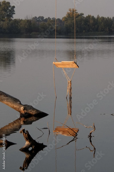 Obraz eine Schaukel am See