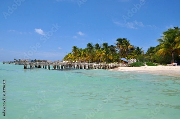 Obraz perfect tropical beach in Isla Mujeres