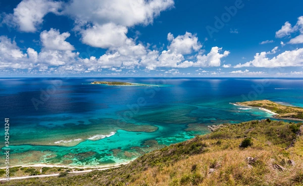 Obraz Vue sur l'île Tintamarre à Saint-Martin