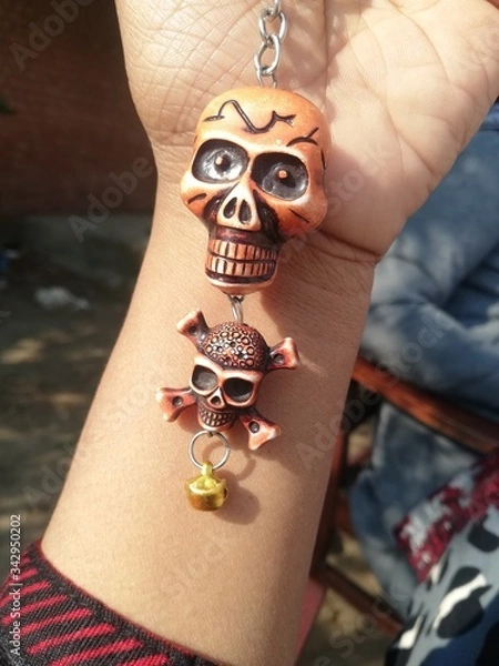 Obraz Abstract, skull on hand