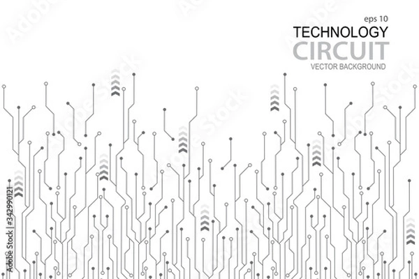 Fototapeta Abstract futuristic circuit board Illustration,  Circuit board with various technology elements. Circuit board pattern for technology background. Vector illustration