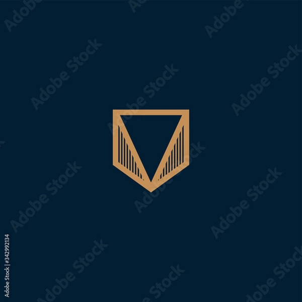 Obraz Abstract shield logo icon design template