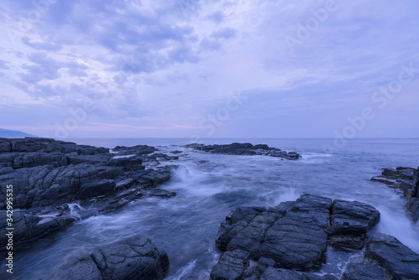Obraz 北海道千畳岩でみる朝の景色
