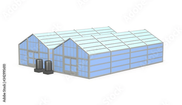 Fototapeta 農業用のハウスのミニチュア模型