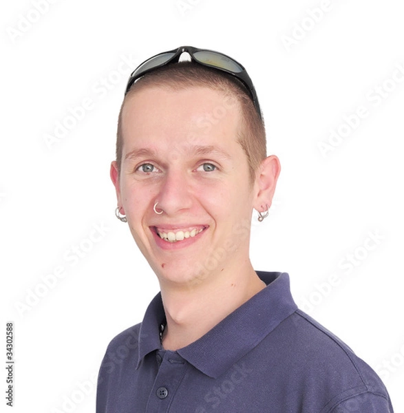 Obraz Young modern pierced man