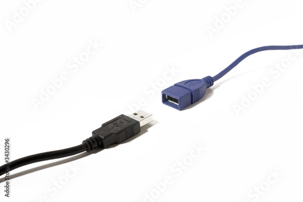 Fototapeta two usb connectors close to