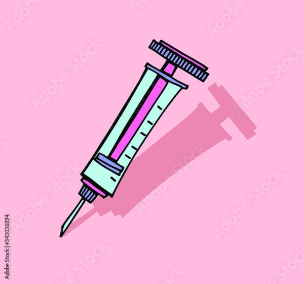 Obraz 
vector syringe injection disease virus