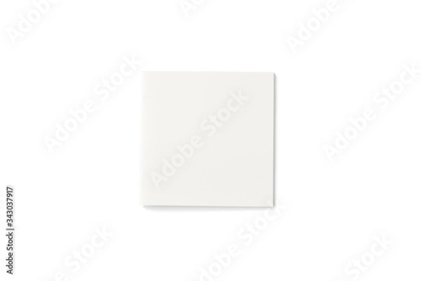 Fototapeta Square Magazine with blank soft cover isolated on white.