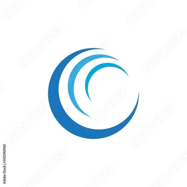 Fototapeta Water wave Logo vector template