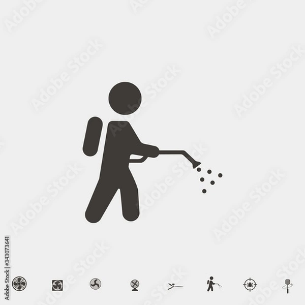 Obraz spraying pesticide icon vector illustration and symbol for website and graphic design