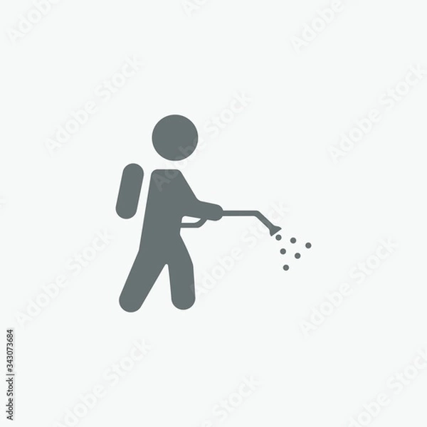 Obraz spraying pesticide icon vector illustration and symbol for website and graphic design