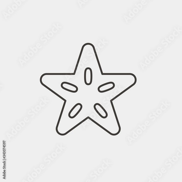Fototapeta carambola icon vector illustration and symbol for website and graphic design