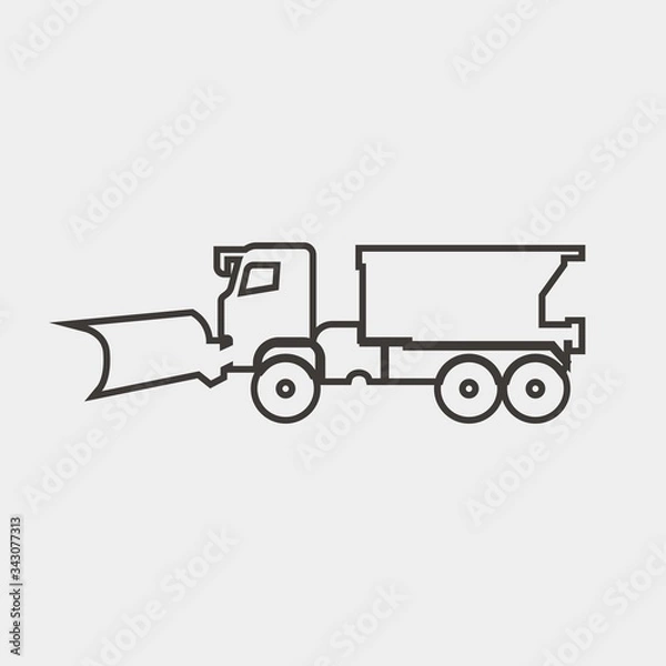 Obraz snow blower icon vector illustration and symbol for website and graphic design