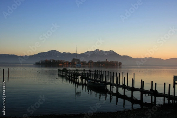 Fototapeta chiemsee, blick auf die fraueninsel