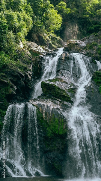 Obraz Krung Ching Waterfall in rainning season. There is placed in Abundant forest at Nakhon Si Thammarat province.