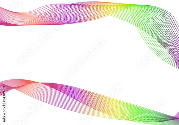 Obraz Abstract gradient curve wave ribbon. With place for your text.