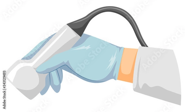 Obraz Hand Ultrasound Illustration