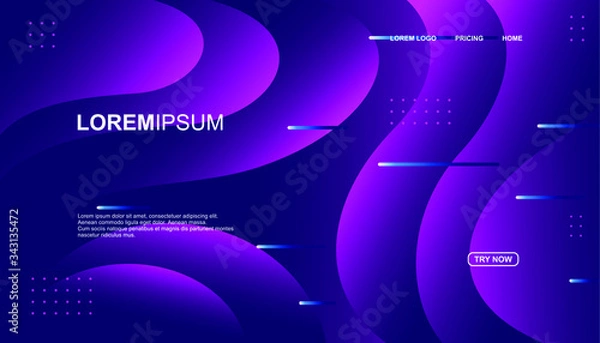 Fototapeta Creative geometric background. Trendy gradient shapes composition. Eps10 vector.