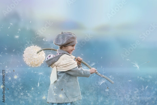 Obraz Dziewczynka z dmuchawcem